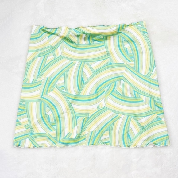 NWT L*Space Cher Lettuce Edge Coverup Printed Sarong Skirt - Picture 9 of 9